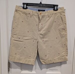 Tommy Hilfiger Men's Embroidered Khaki Shorts